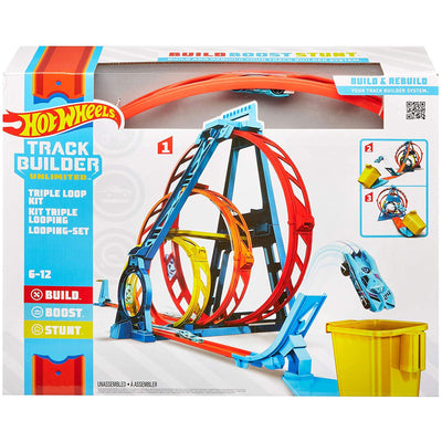 Hot Wheels GYP65 Track Builder Unlimited Triple Loop Jump Stunt Kit with Vehicle - VMInnovations