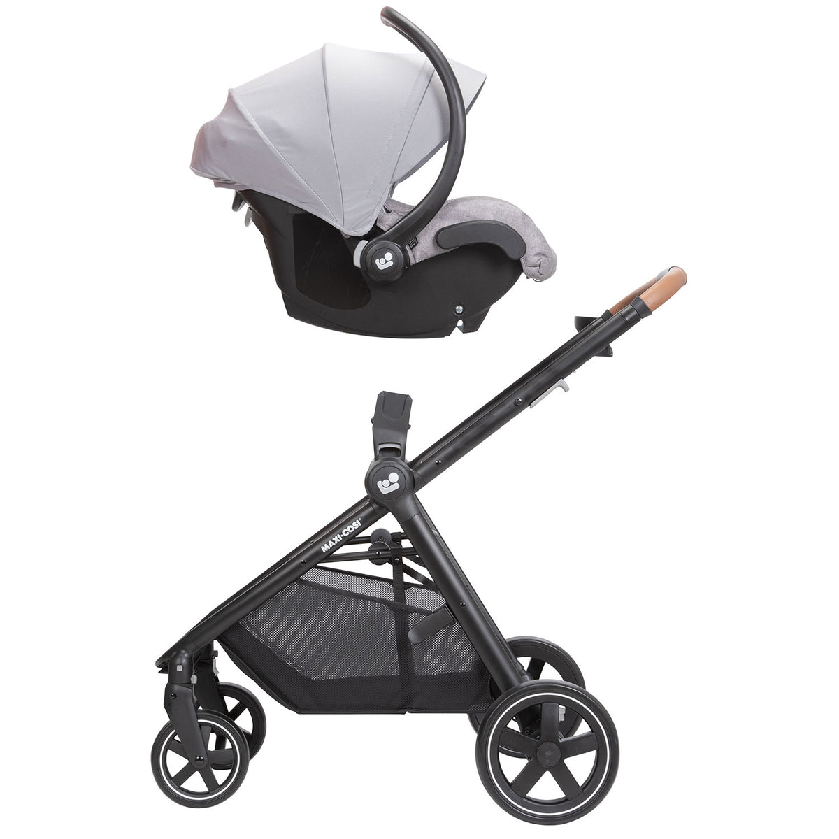 Maxi-Cosi Zelia 5 in 1 Max Travel System Stroller w/ Mico Max 30 Car Seat, Gray - VMInnovations