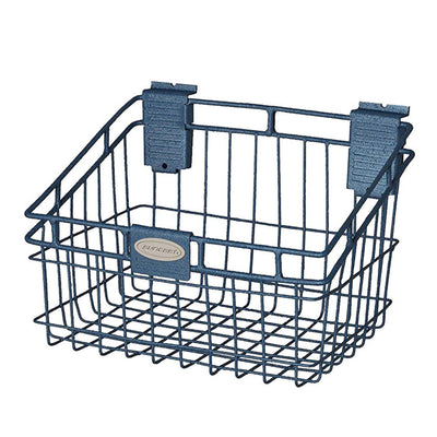 Suncast Storage Trends 8 Inch x 12 Inch Slatwall Mounted Metal Wire Basket, Blue - VMInnovations