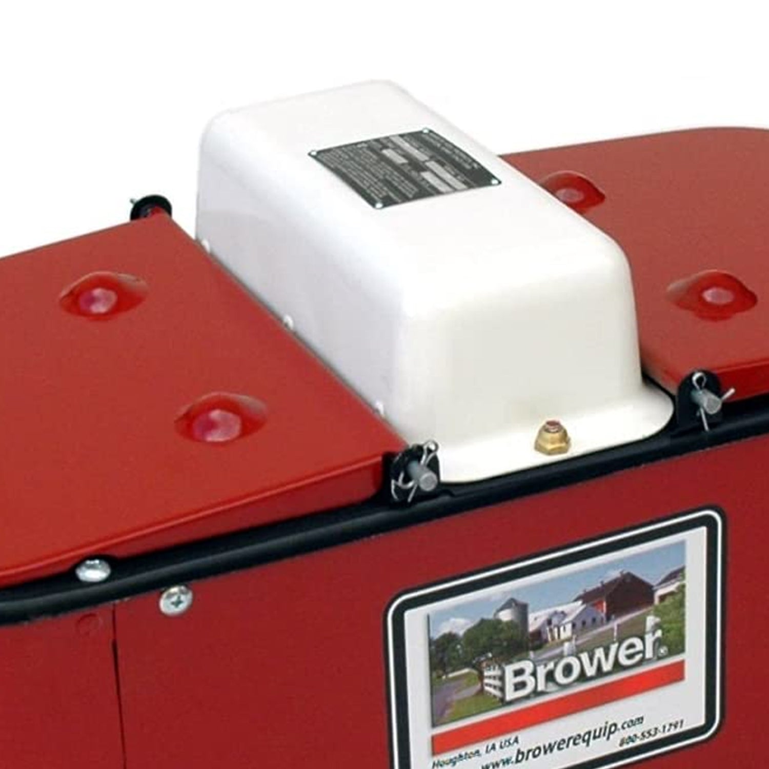 Brower 4 Pack Electric Heated Livestock Waterer, 11 Inch Insulated Steel, Red