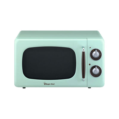 Magic Chef MCD770CM 700 Watt Retro Microwave, Mint Green (For Parts)