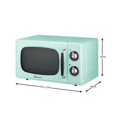 Magic Chef MCD770CM 700 Watt Retro Microwave, Mint Green (For Parts)
