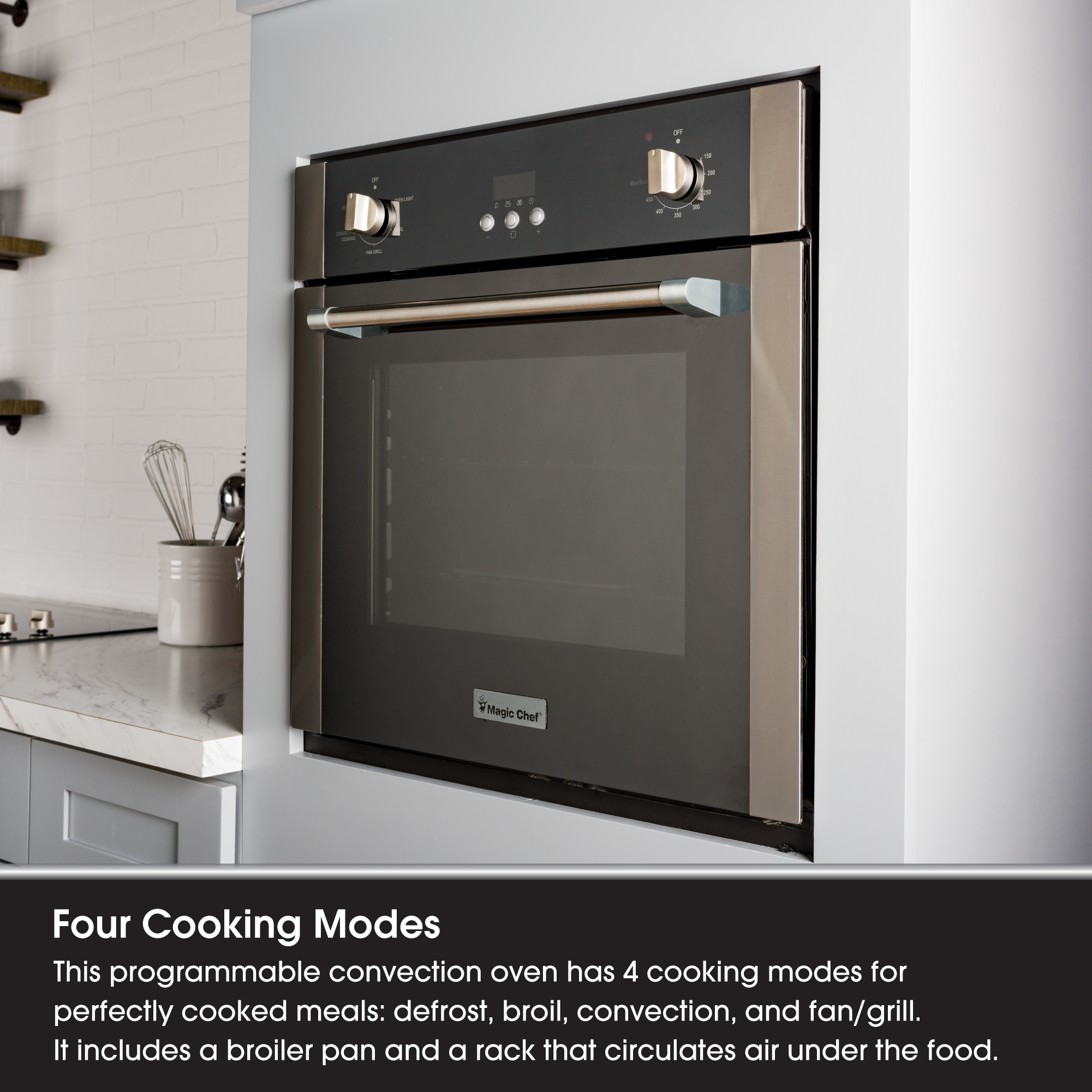 Magic Chef 2.2 Cubic Foot Built In Programmable Wall Convection Oven (For Parts) - VMInnovations