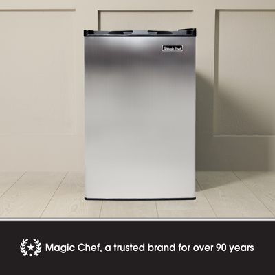 Magic Chef 3 Cubic Foot Deep Small Mini Upright Freezer, Stainless Steel (Used) - VMInnovations