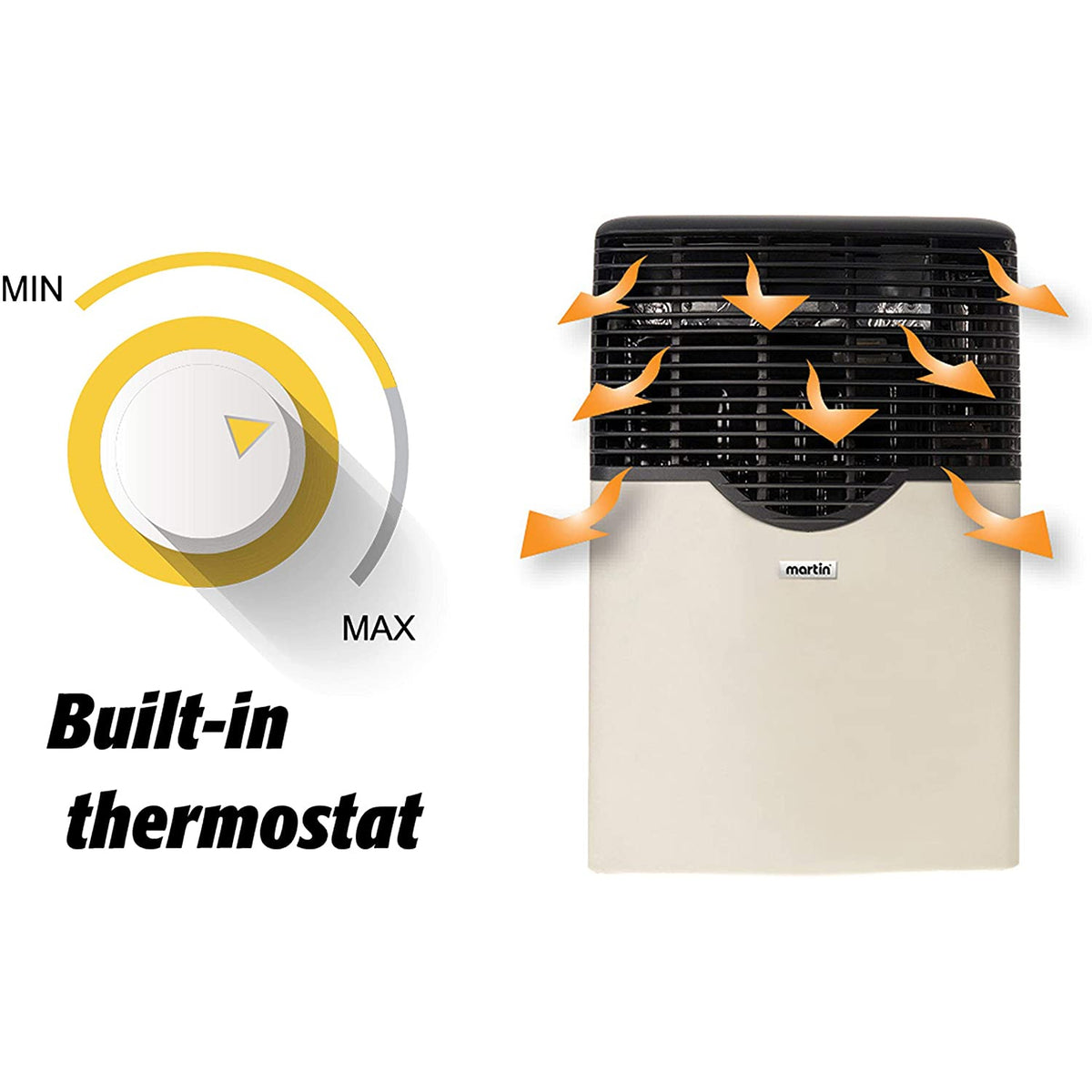 Martin Direct Vent Propane Wall Heater with Thermostat, 20,000 BTU (Open Box)