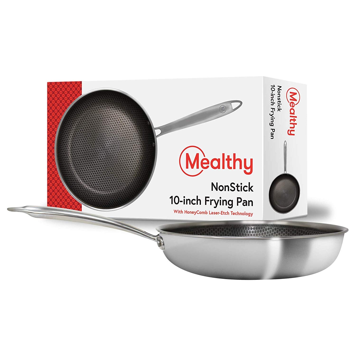 Mealthy 10-Inch Stainless Steel Professional-Grade Honeycomb Frying Pan (Used)