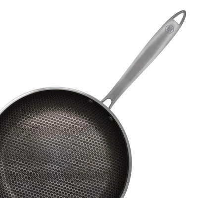 Mealthy 10-Inch Stainless Steel Professional-Grade Honeycomb Frying Pan (Used)