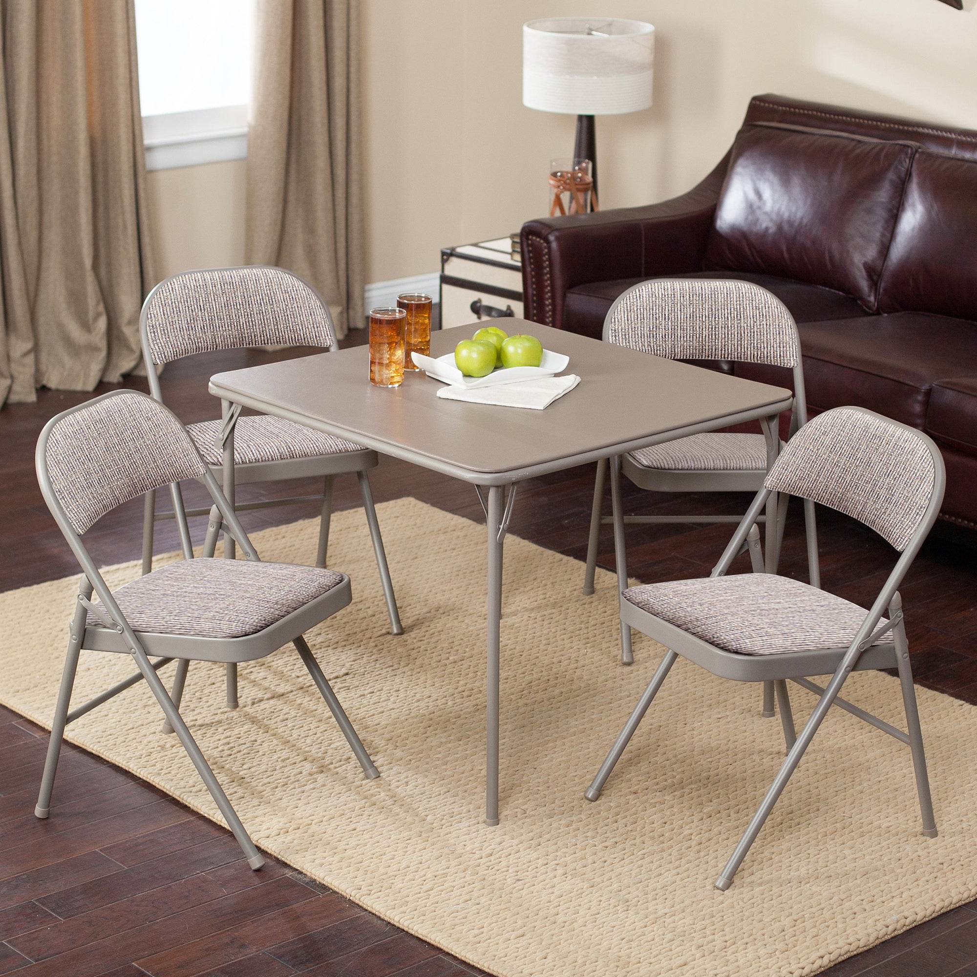 MECO Sudden Comfort Deluxe Metal Fabric Padded Folding Chair (4 Pack)(Used) - VMInnovations