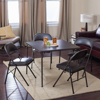 MECO Sudden Comfort 34 x 34 Inch Metal Folding Dining Card Table (Open Box) - VMInnovations