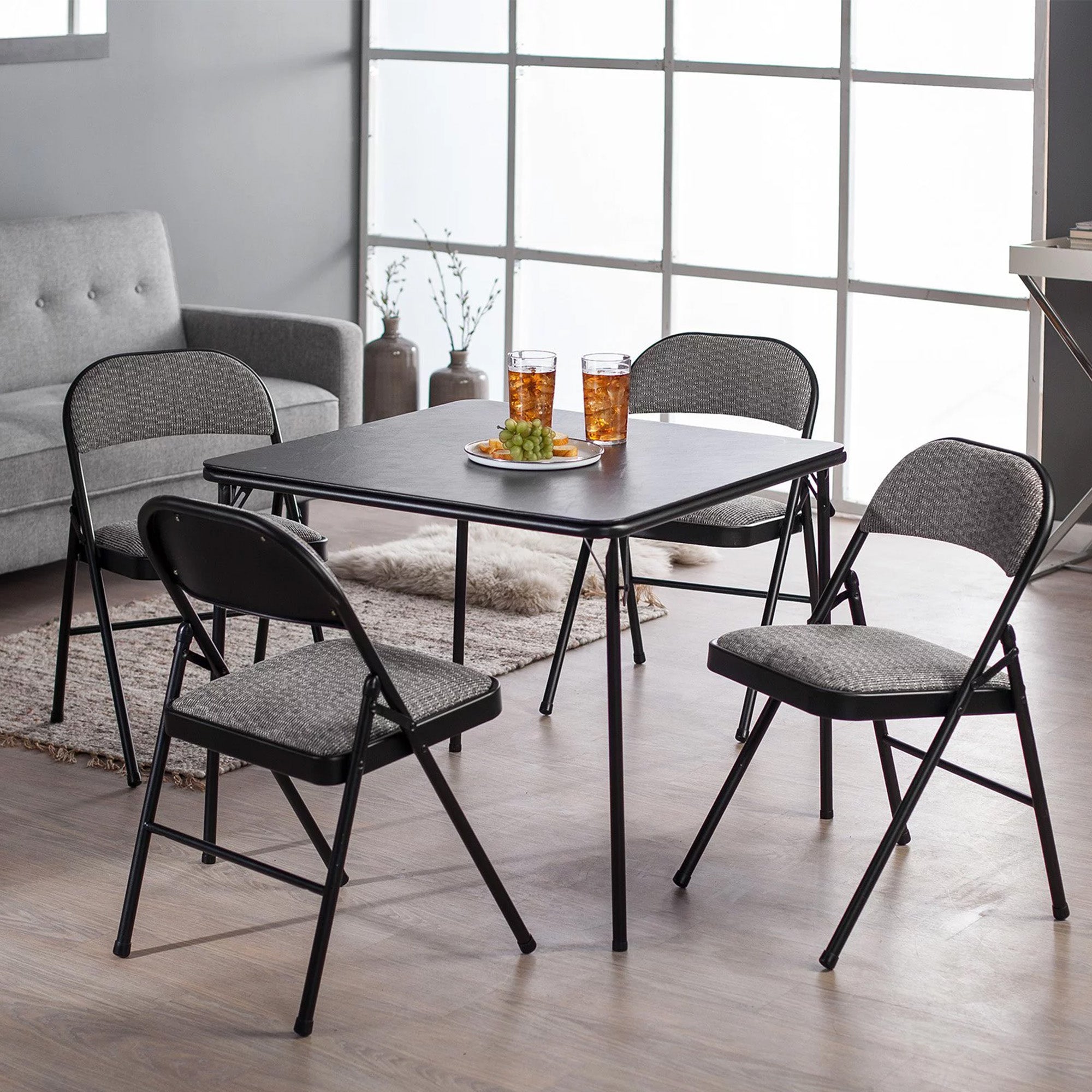 MECO Sudden Comfort 34 x 34 Inch Metal Folding Dining Card Table (Open Box) - VMInnovations
