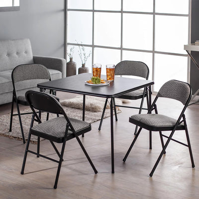 MECO Sudden Comfort 34 x 34 Inch Metal Folding Dining Card Table (Open Box) - VMInnovations