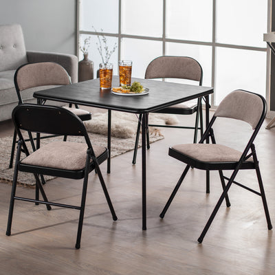 MECO 4-Pack of Deluxe Corrin Fabric Padded Folding Chairs with 16 x 16 Inch Seat - VMInnovations