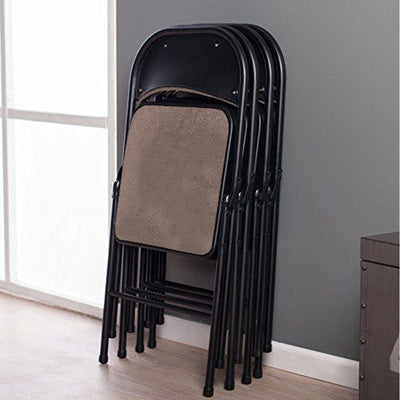 MECO 4-Pack of Deluxe Corrin Fabric Padded Folding Chairs with 16 x 16 Inch Seat - VMInnovations