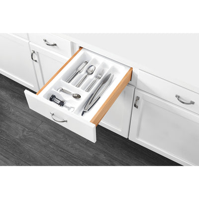 Rev-A-Shelf CT-2W-52 Plastic 6 Compartment Cutlery Tray Insert Organizer, White