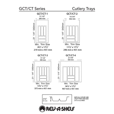 Rev-A-Shelf CT-2W-52 Plastic 6 Compartment Cutlery Tray Insert Organizer, White