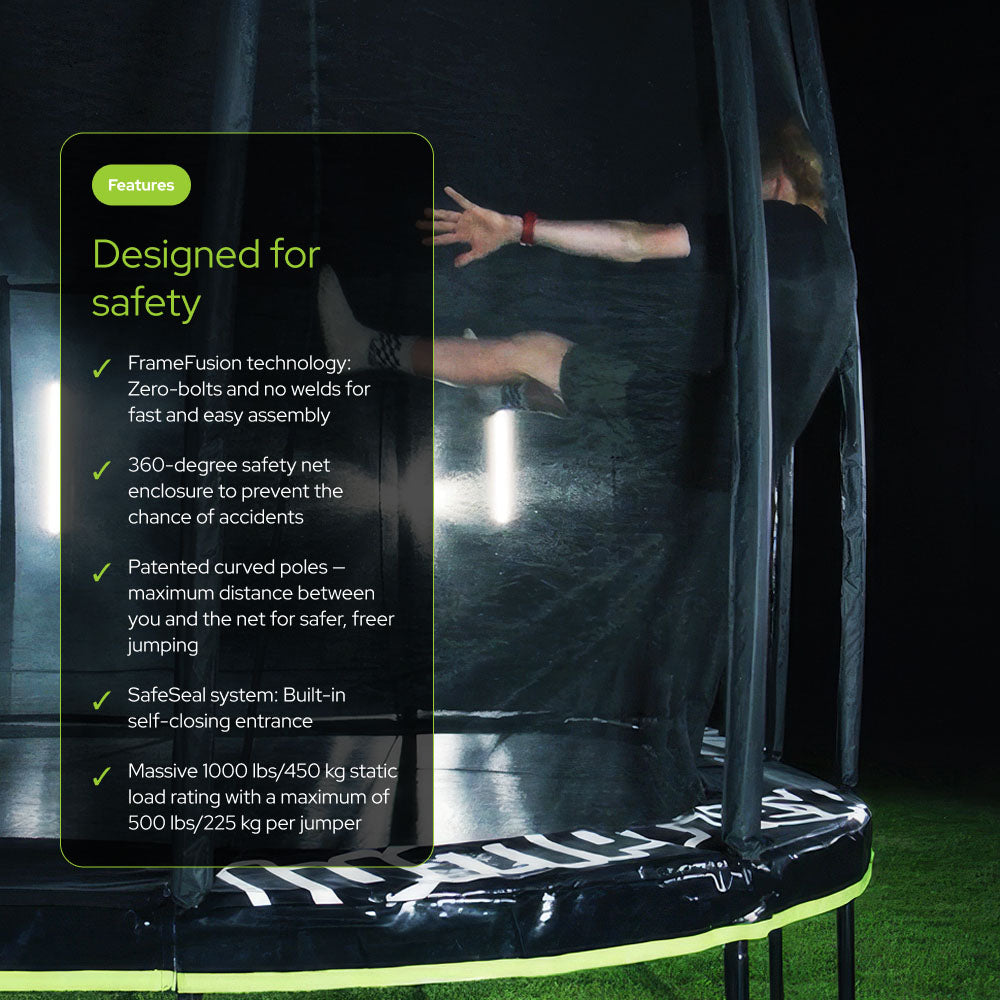 JumpFlex MEGA 14' Trampoline Outdoor Jumping Play Set w/ SMARTSHADE Canopy Cover - VMInnovations