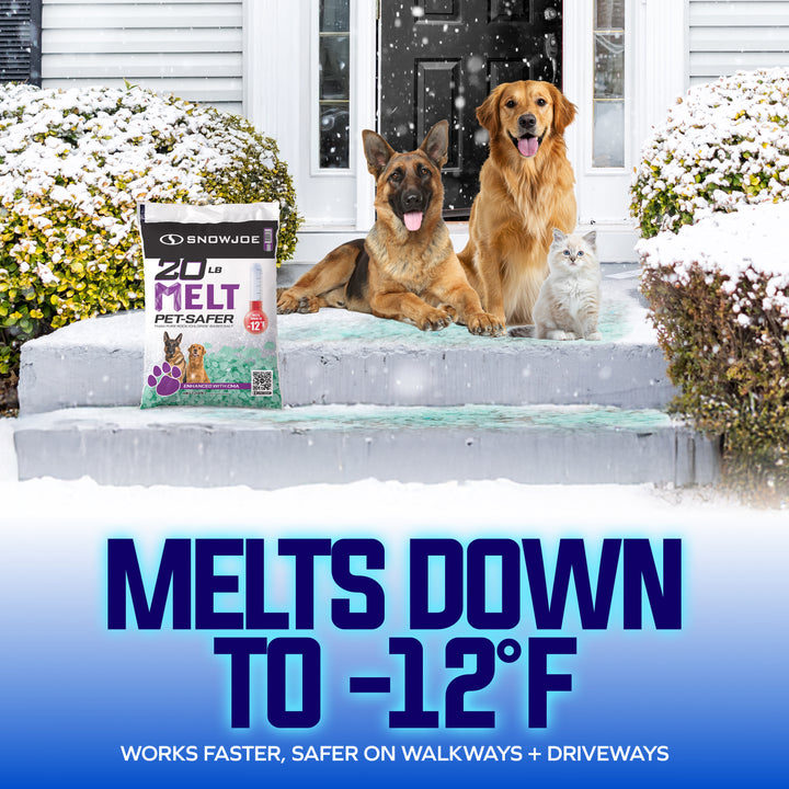 Snow Joe Fast-Acting Ice Melt Blend, Safe for Concrete and Sidewalks, 20 Pounds
