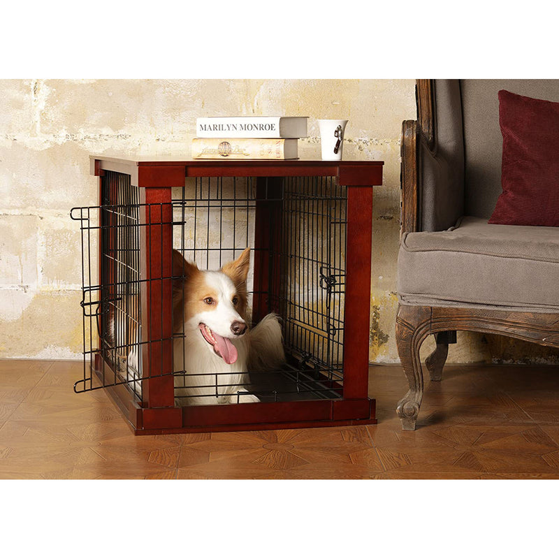 Decorative Pet Cage w/ Protection Box End Table, Large, Brown (Used)