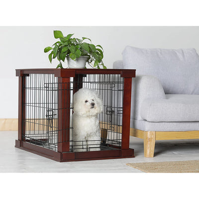 Decorative Pet Cage w/ Protection Box End Table, Large, Brown (Used)