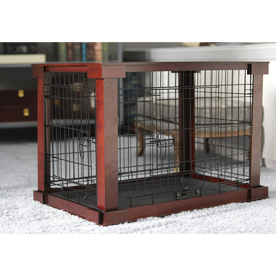 Decorative Pet Cage w/ Protection Box End Table, Large, Brown (Used) - VMInnovations