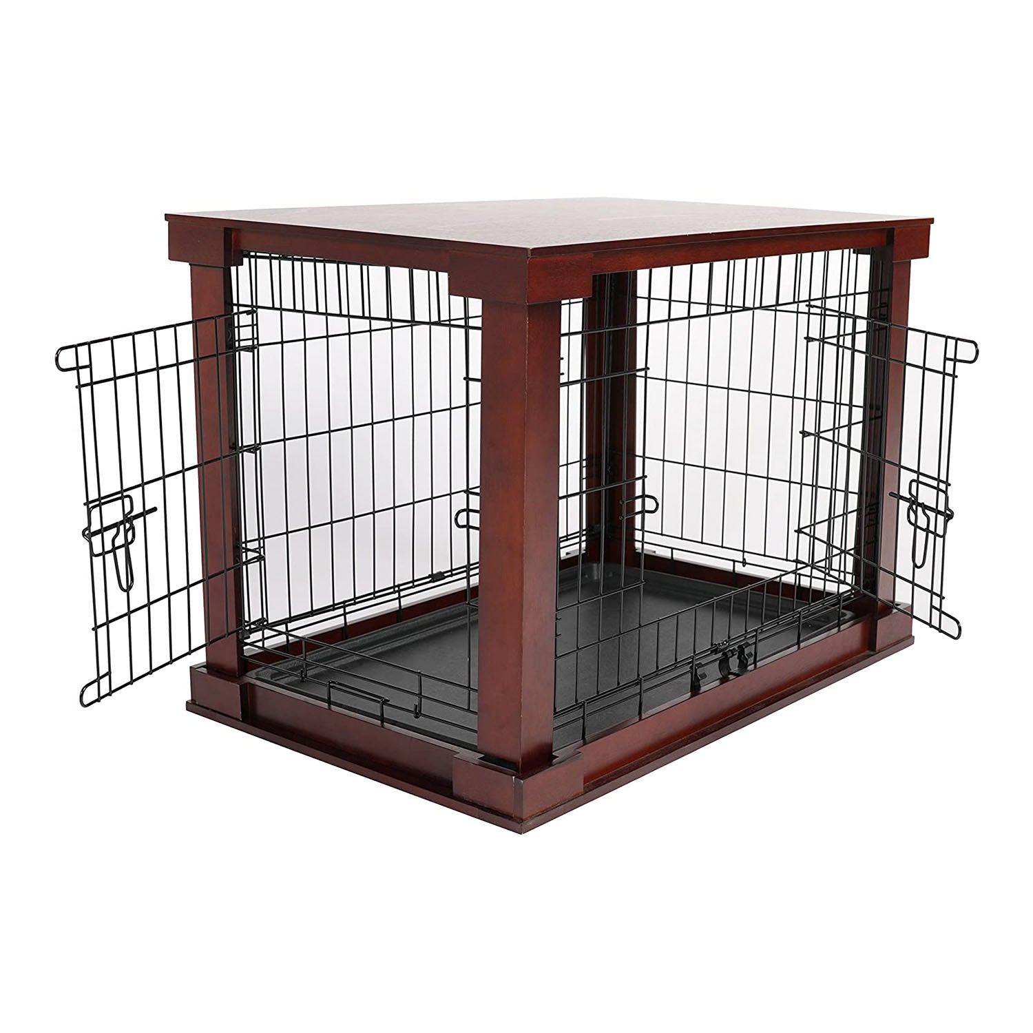 Decorative Pet Cage w/ Protection Box End Table, Large, Brown (Used) - VMInnovations