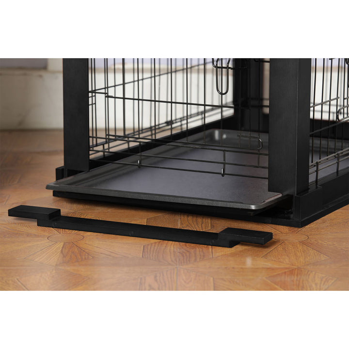 Merry Products Decorative Pet Cage w/ Protection Box End Table, Black (Open Box) - VMInnovations