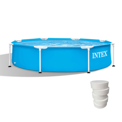 Intex 28205EH 8 Ft x 20 In Metal Frame Swimming Pool with 3 In Chlorine Tablets