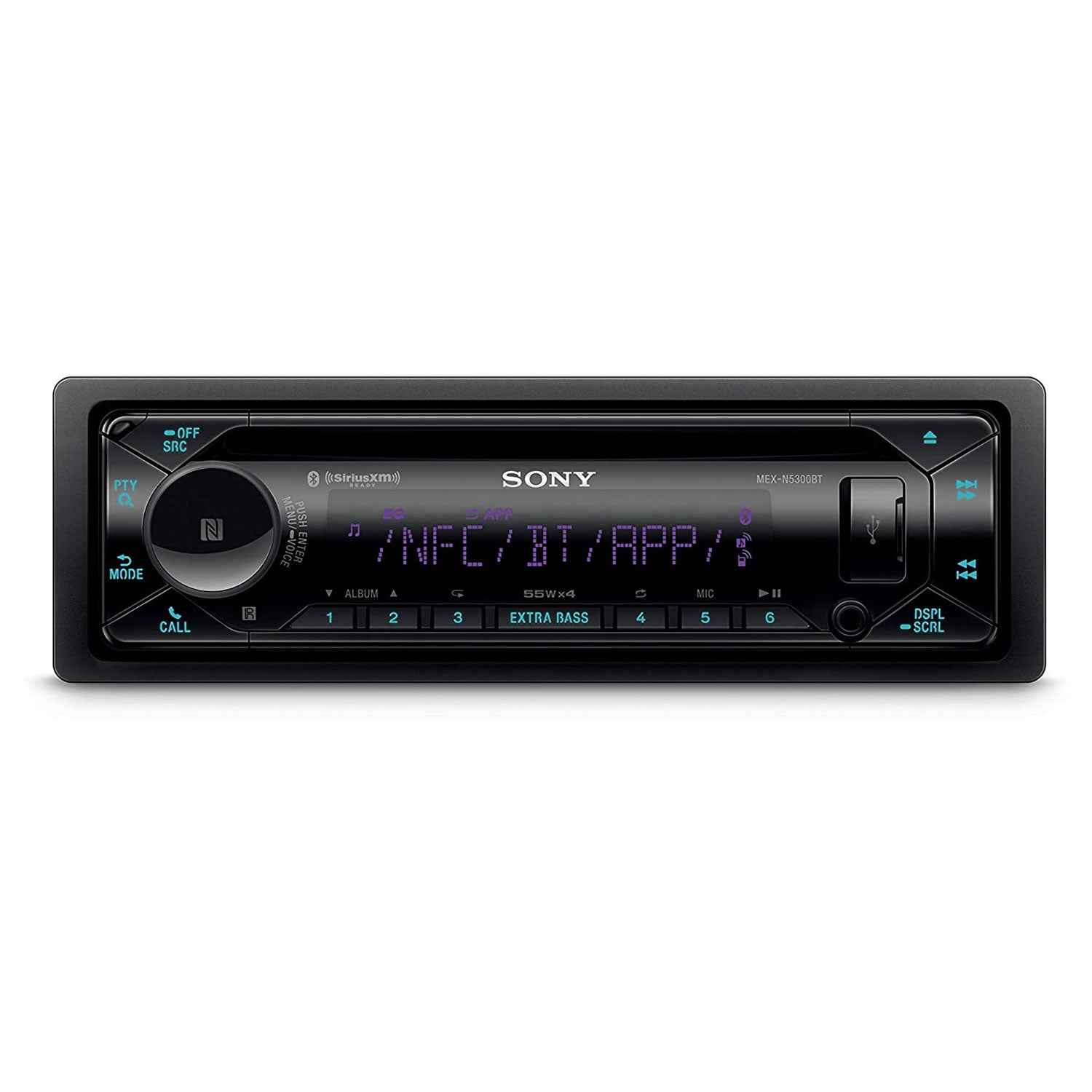 Sony MEXN5300BT Single DIN Car Audio CD Player Stereo Receiver with Bluetooth - VMInnovations