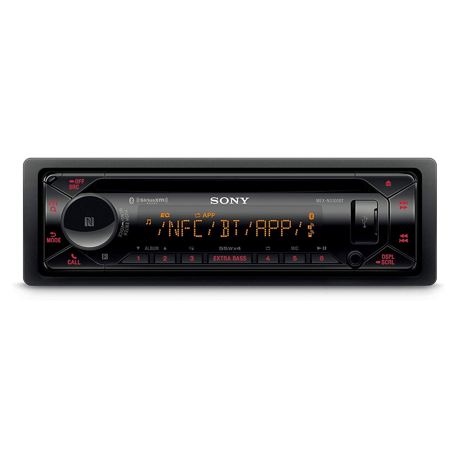 Sony MEXN5300BT Single DIN Car Audio CD Player Stereo Receiver with Bluetooth - VMInnovations