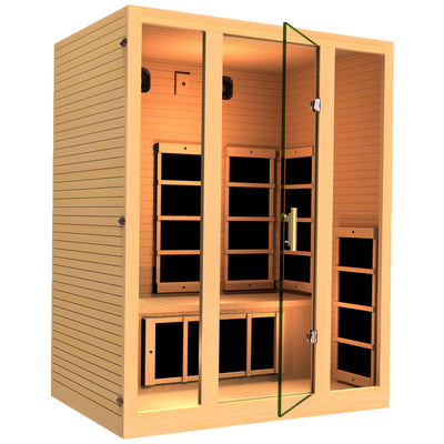 JNH Lifestyles MG317HB Joyous 3 Person Infrared Sauna w/ Bluetooth Sound System