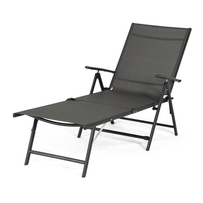 JOMEED Chaise Outdoor Reclining Adjustable Folding Patio Lounge Chair (Open Box)