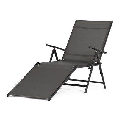 JOMEED Chaise Outdoor Reclining Adjustable Folding Patio Lounge Chair (Open Box) - VMInnovations