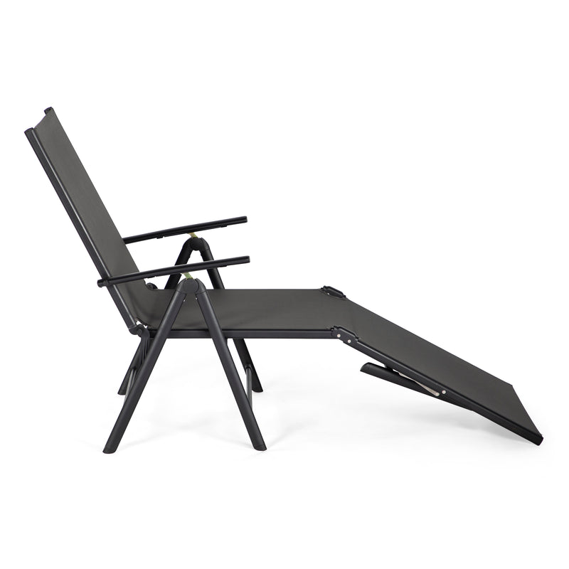 JOMEED Chaise Outdoor Reclining Adjustable Folding Patio Lounge Chair (Open Box)