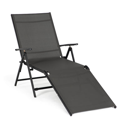 JOMEED Chaise Outdoor Reclining Adjustable Folding Patio Lounge Chair (Open Box) - VMInnovations
