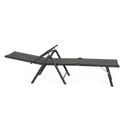 JOMEED Chaise Outdoor Reclining Adjustable Folding Patio Lounge Chair (Open Box) - VMInnovations