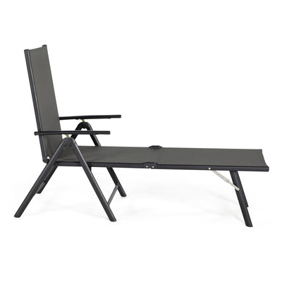 JOMEED Chaise Outdoor Reclining Adjustable Folding Patio Lounge Chair (Open Box)