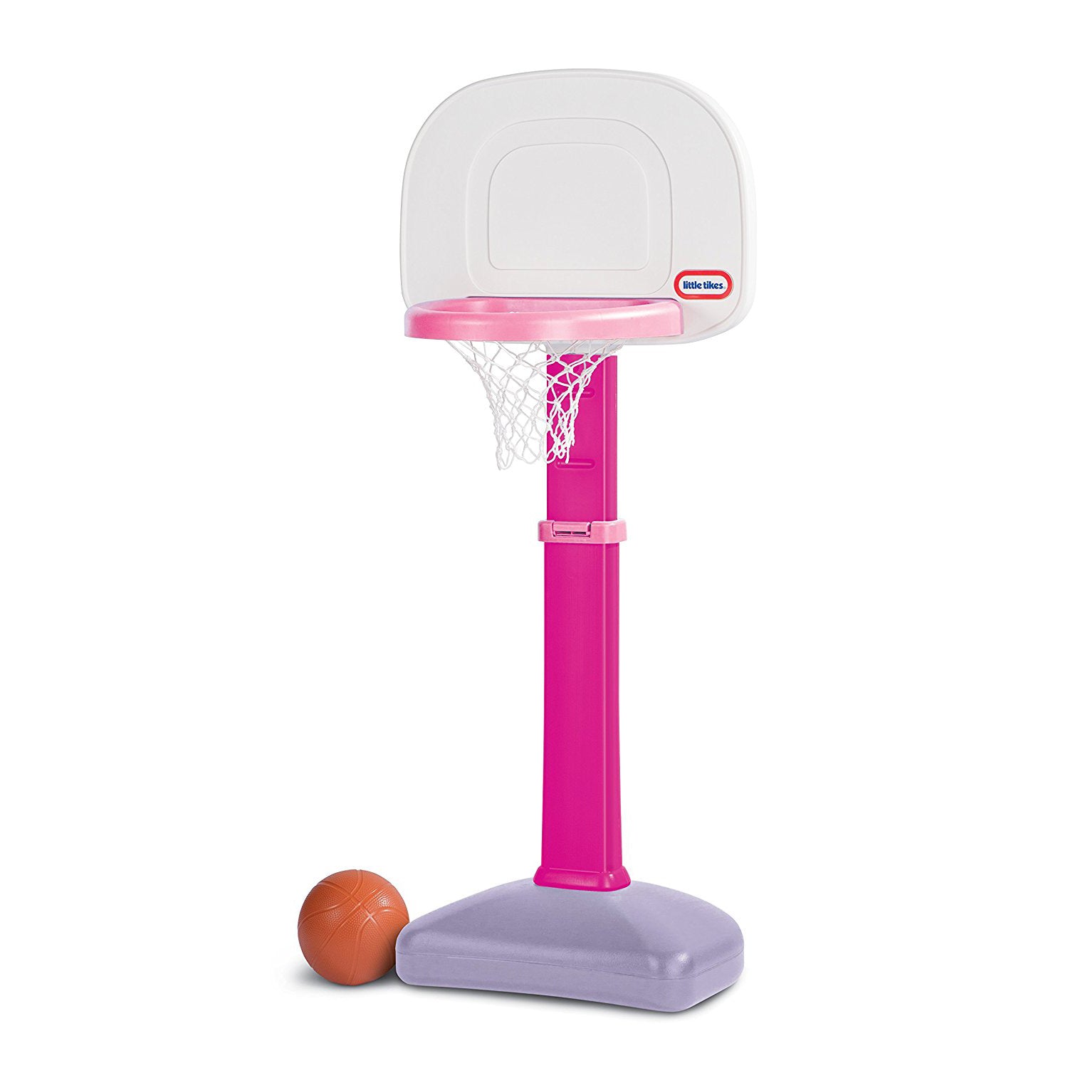 Little Tikes 621383P TotSports Easy Score Adjustable Basketball Hoop Set, Pink