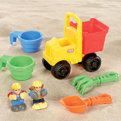 Little Tikes Big Digger Outdoor Construction Sandbox with Crane and Dump Truck