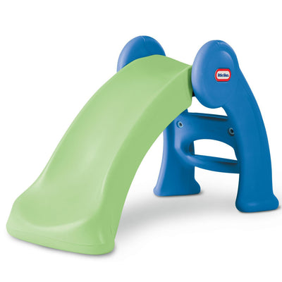 Little Tikes Junior Toddler Starter Play Slide with Easy Fold-up Storage, Green