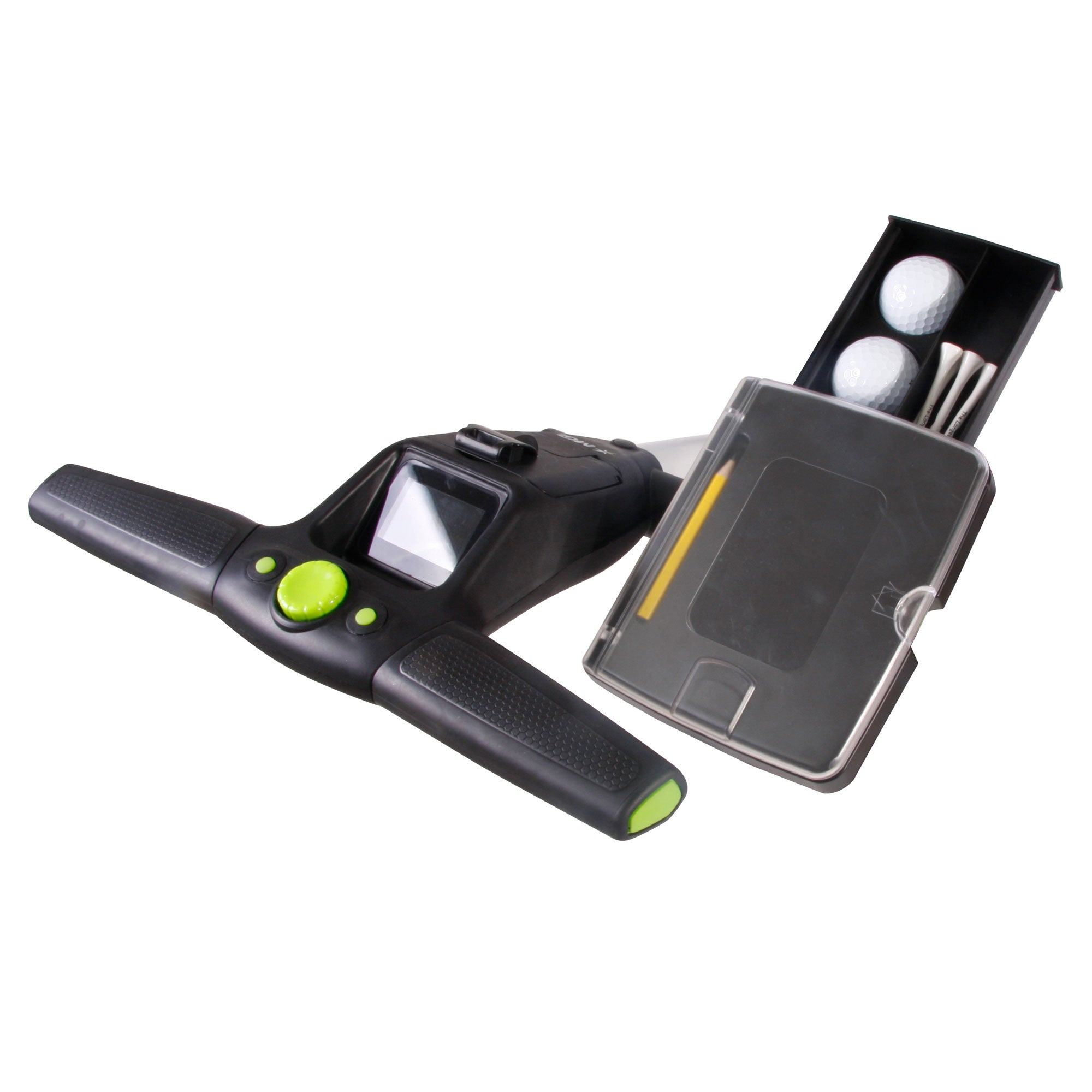 MGI Zip X5 Electric Golf Push Cart Swivel Wheel Caddie with Accessories, Black