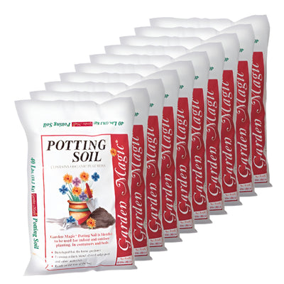 Michigan Peat Company Garden Magic General Purpose Potting Soil, 40 lb, 10 Pack - VMInnovations