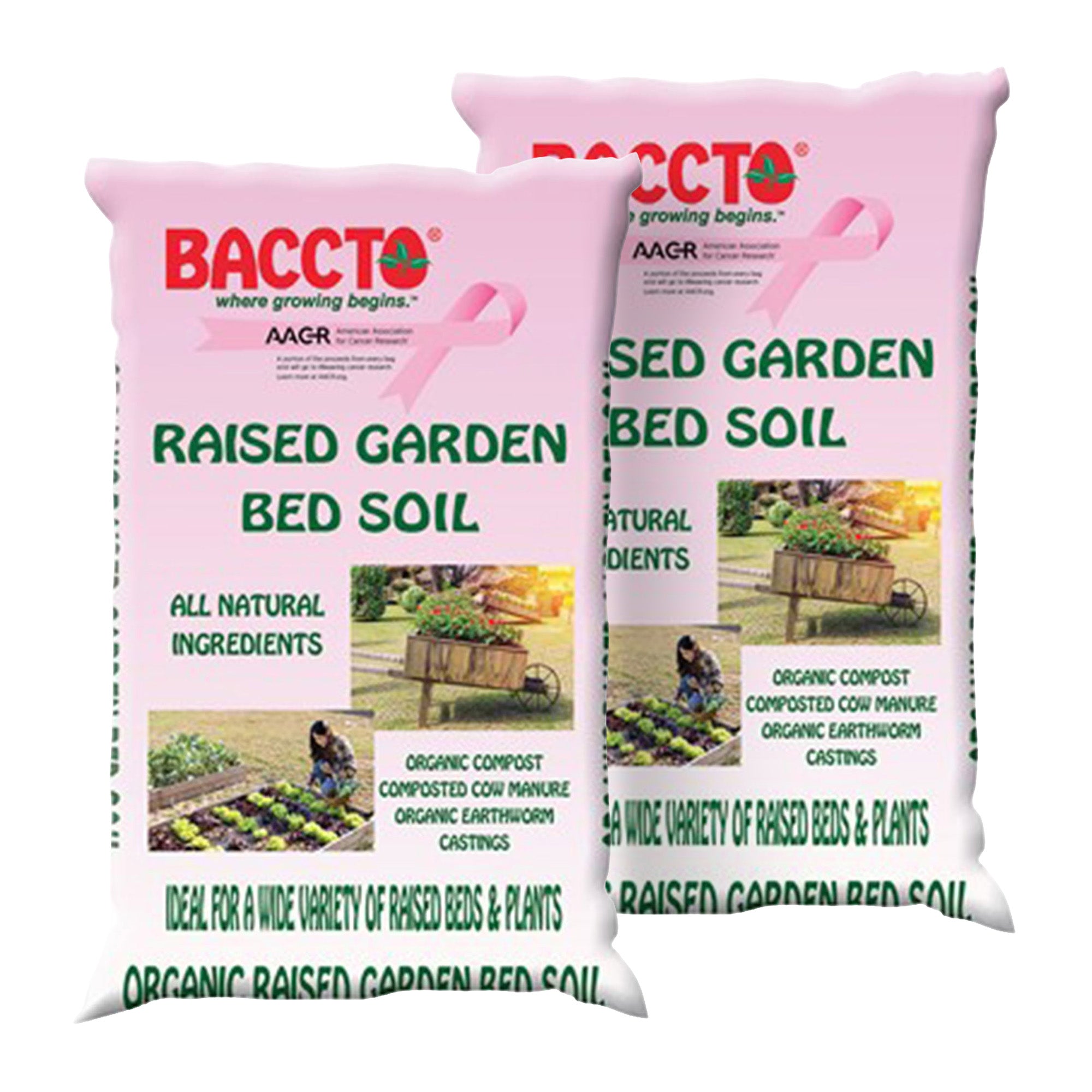 Michigan Peat Company BACCTO Raised Bed Soil for All Plants, 1.5 Cu Ft, 2 Pack - VMInnovations