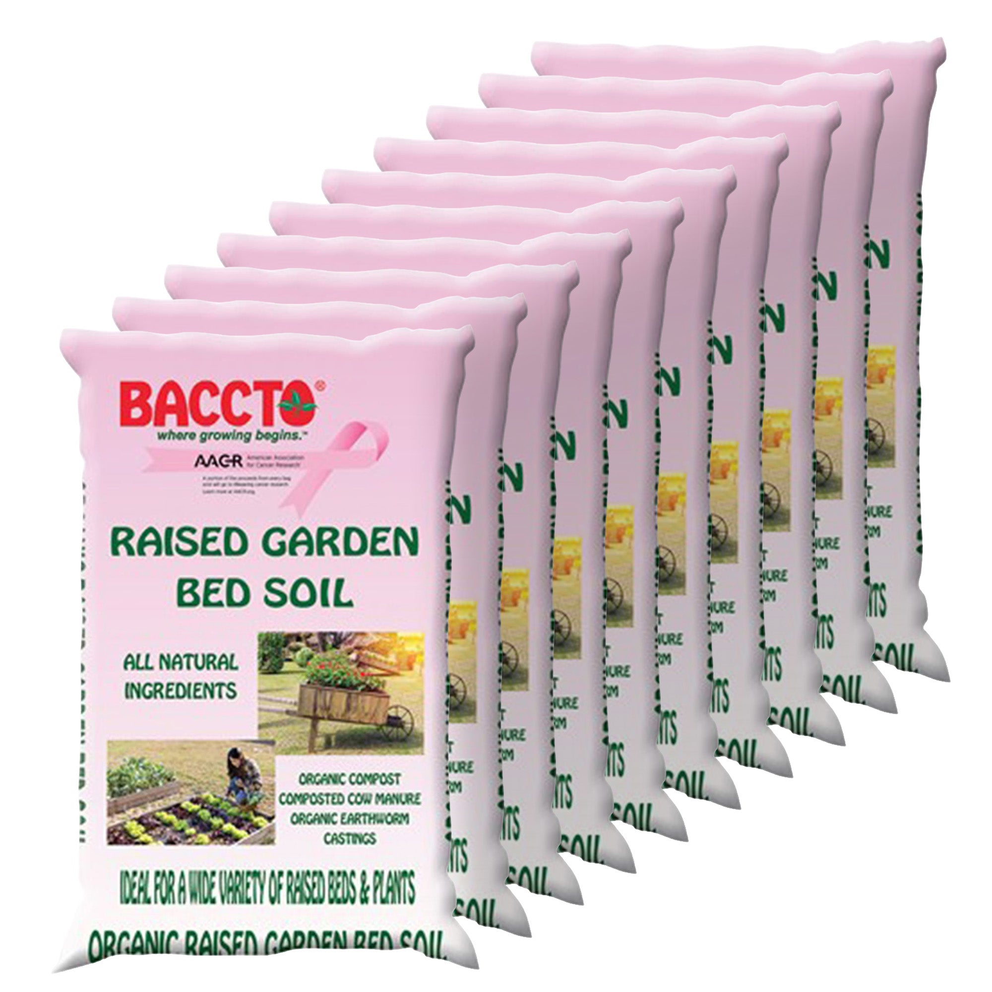 Michigan Peat Company BACCTO Raised Bed Soil for All Plants, 1.5 Cu Ft, 10 Pack - VMInnovations