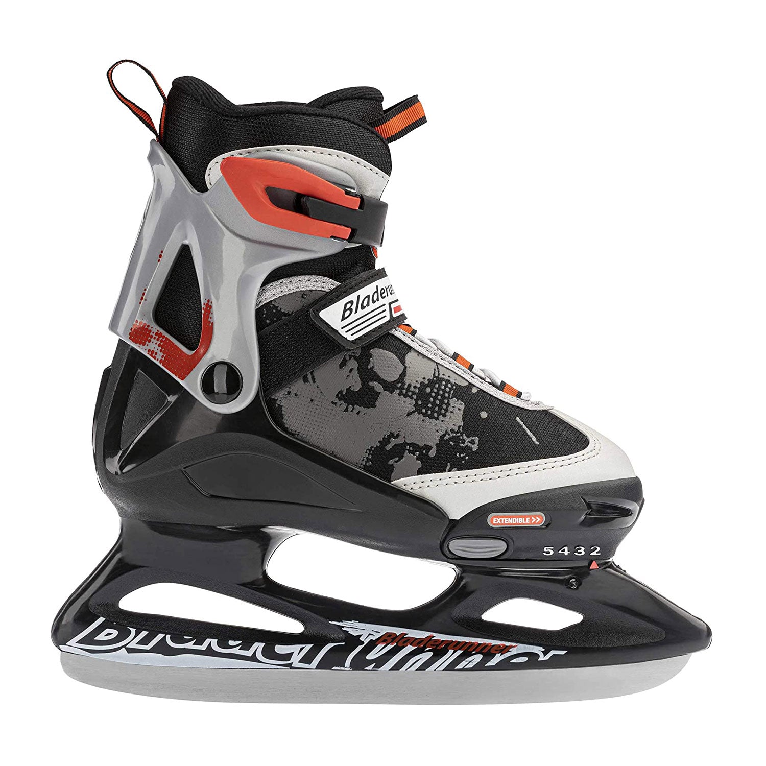 Rollerblade Micro Ice Junior Adjustable Skates, Small, Black/Red (Open Box)