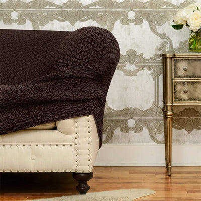 Mamma Mia Covers Corner Sectional Sofa Couch Slipcover, Dark Brown (Open Box)