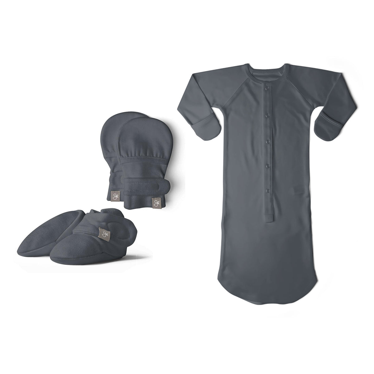 Goumikids Baby Night Gown Sleepsack Bundle with Soft Infant Mittens and Bootie - VMInnovations