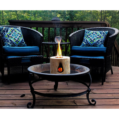 TimberTote Mighty Tiny Torch One Log Campfire Cooking Camp Fire Wood Log, 2 Pack
