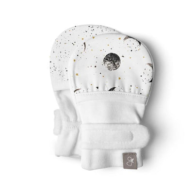 Goumikids Soft Organic Stay On No Scratch Baby Infant Mitts, 0-3M Many Moons - VMInnovations