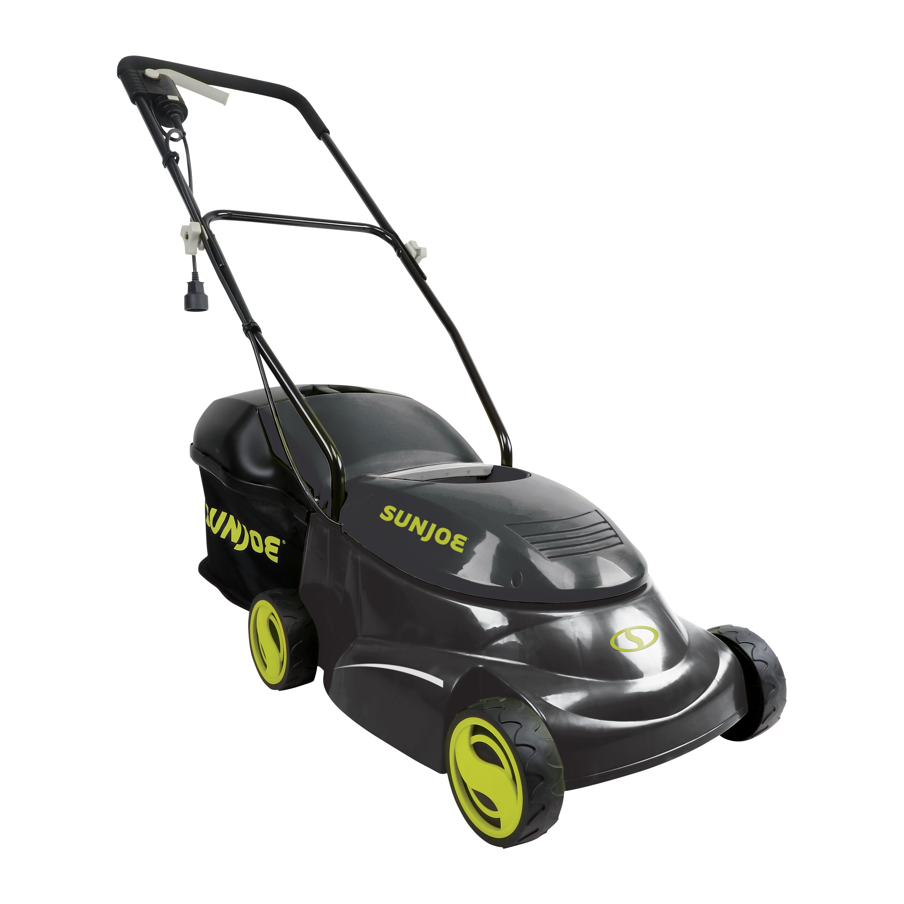 Sun Joe 28V Cordless Electric 14 Inch Push Behind Lawn Mower, Green (Open Box) - VMInnovations