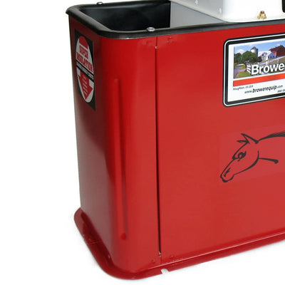 Brower 18 Inch Insulated Steel Electric Heated Livestock Waterer, Red (Open Box)